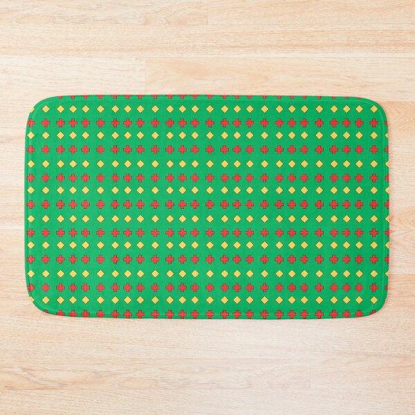 Item preview, Yellow Diamonds and Red Crosses on Green background pattern designed and sold by fev-rocks.