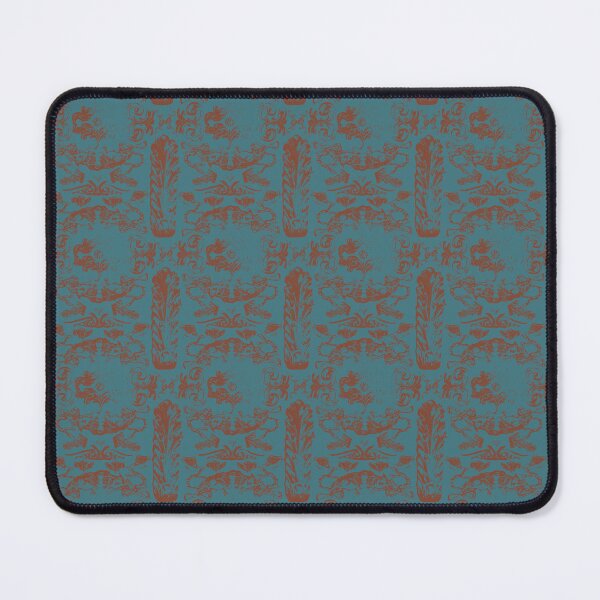 Item preview, Antique Furniture Decorations Linear Rust on Teal designed and sold by Digitalmyth's Designs.