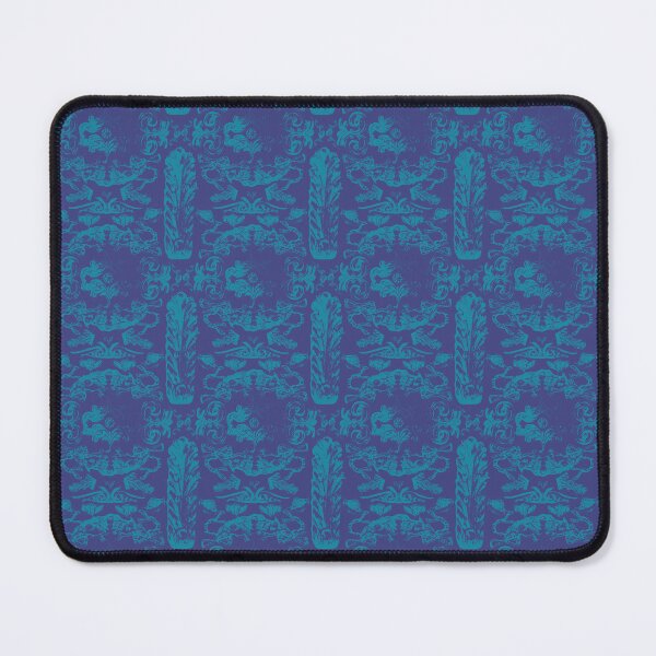 Item preview, Antique Furniture Decorations Linear Teal on Blue designed and sold by Digitalmyth's Designs.