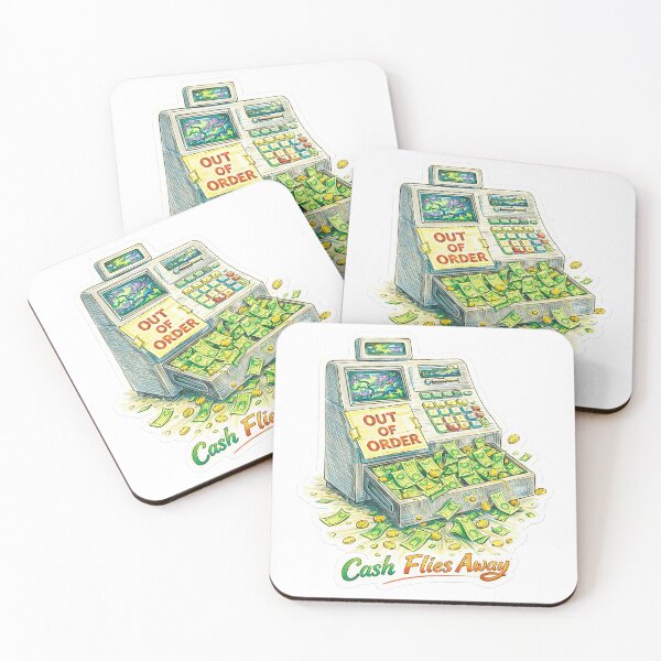Item preview, Out of Order Cash Register – Cash Flies Away Sticker designed and sold by Felixuss.