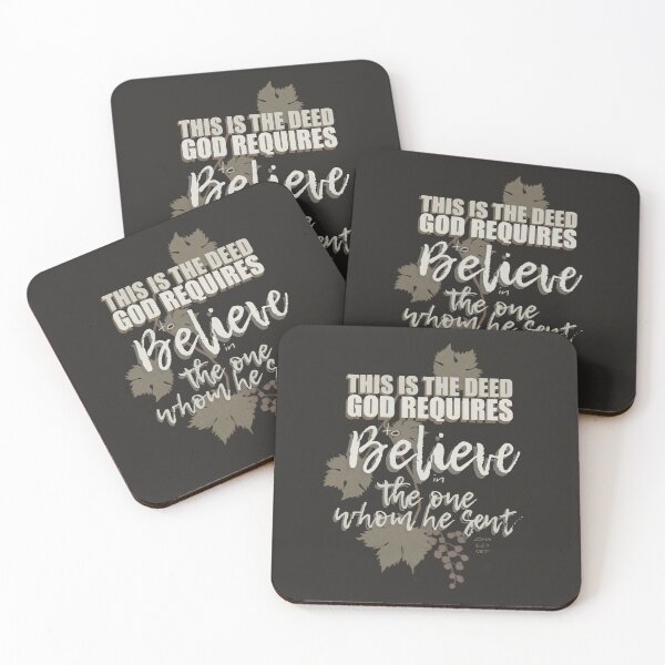Item preview, John 6:29 Faith Gospel Bible Verse Art  designed and sold by Beloved Come Forth.