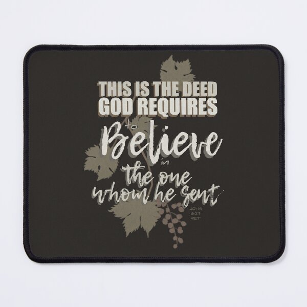 Item preview, John 6:29 Faith Gospel Bible Verse Art  designed and sold by Coral the Artisan.