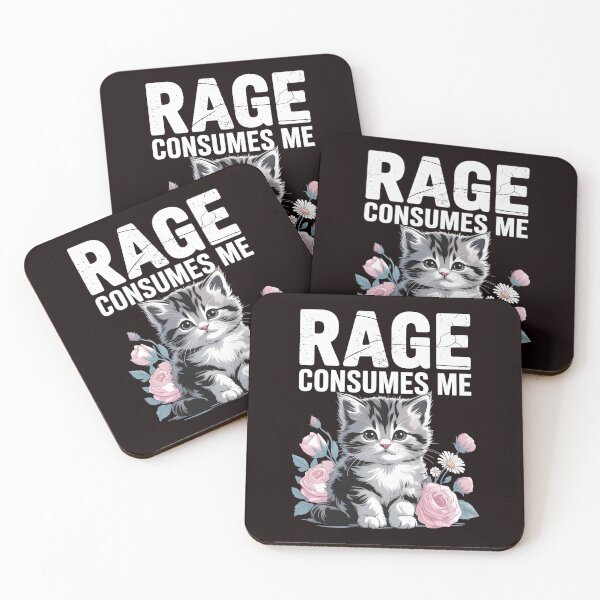 Item preview, Cute Cat Rage Consumes Me – Funny Cat Meme For Socially Tired Introverts designed and sold by Redgiant87x.
