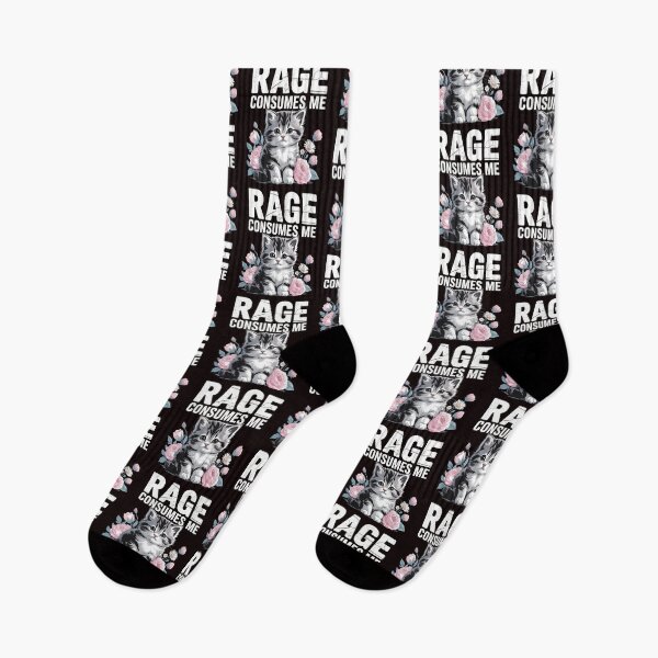 Item preview, Cute Cat Rage Consumes Me – Funny Cat Meme For Socially Tired Introverts designed and sold by Redgiant87x.