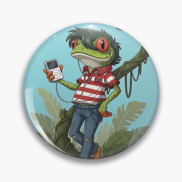 Item preview, red eye tree frog designed and sold by Broken Antler Designs .