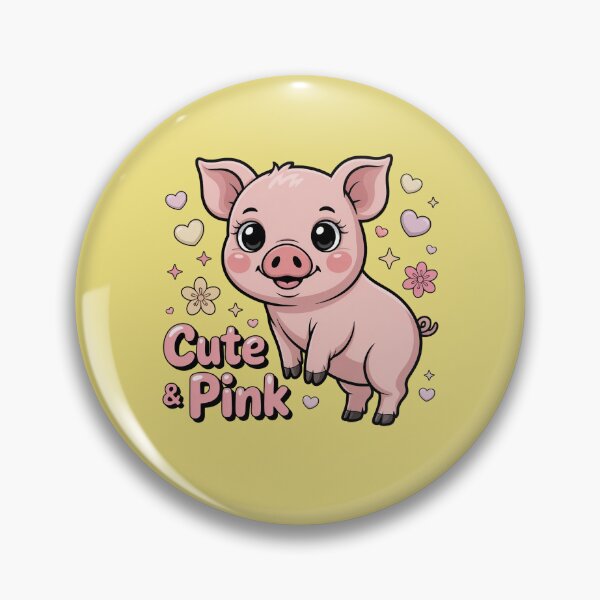 Item preview, Cute Baby Pink Pig  Kawaii Art designed and sold by WikaKowalczyk.
