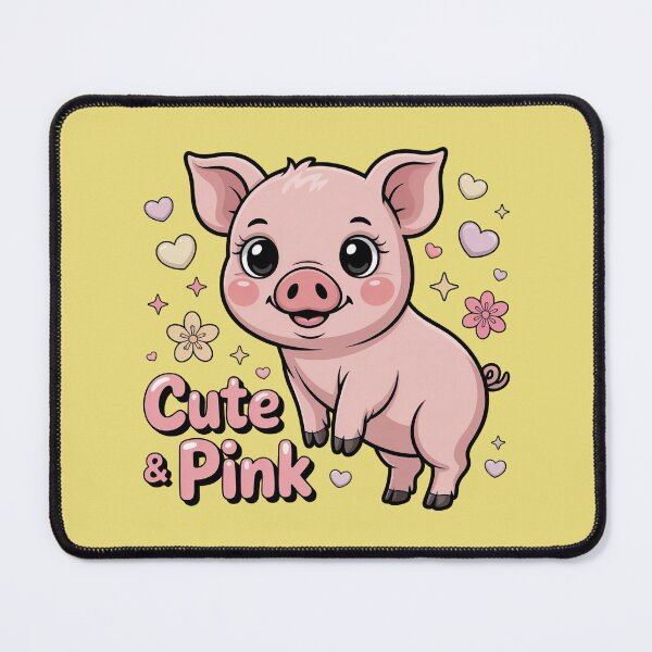 Item preview, Cute Baby Pink Pig  Kawaii Art designed and sold by WikaKowalczyk.
