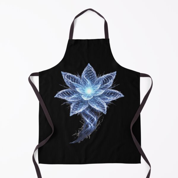 Item preview, Cryo Helix Ion Bloom – Ice-blue energy flower with helix structure (Sci-Fi Floral Art) designed and sold by slinsish.