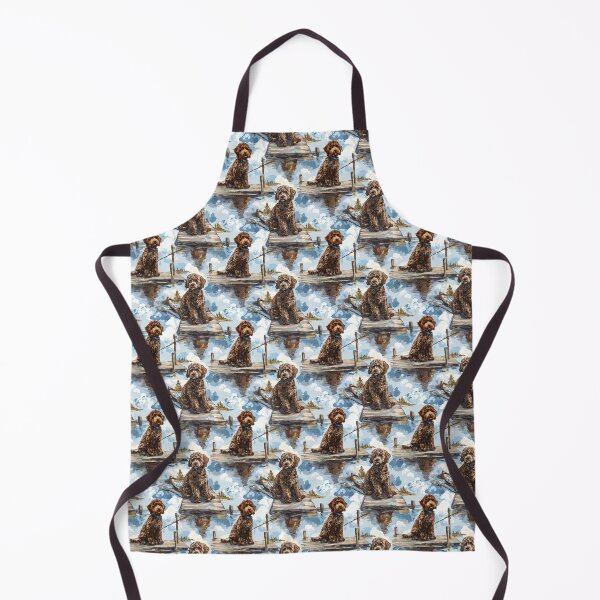Item preview, Fishermen Toile de Jouy - Labradoodle designed and sold by AstrologyOven.