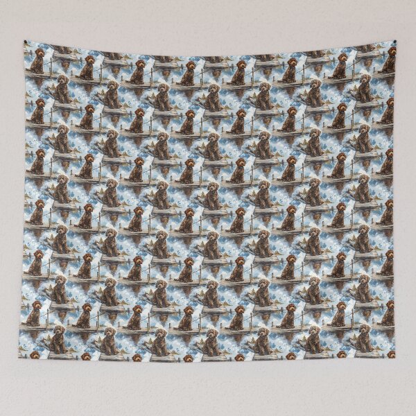 Item preview, Fishermen Toile de Jouy - Labradoodle designed and sold by AstrologyOven.