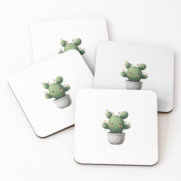 Item preview, Kawaii cute  happy Cacti sticker designed and sold by MendaciousMina.