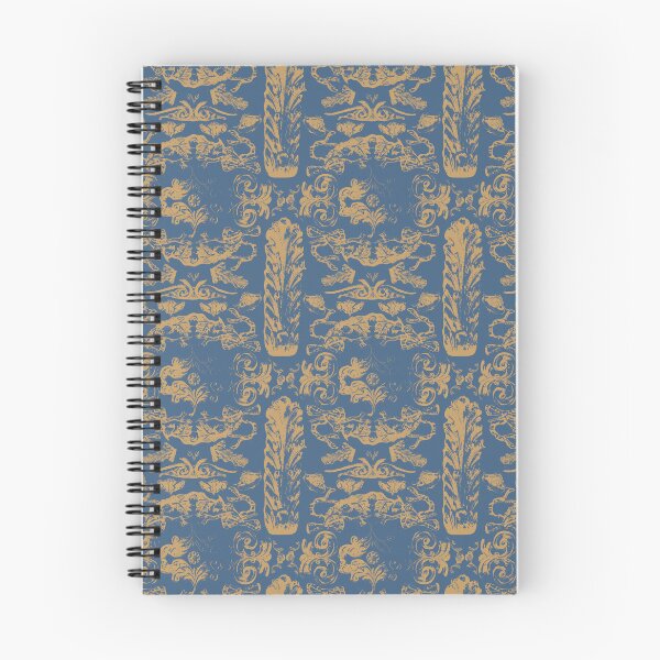 Item preview, Antique Furniture Decorations Linear Gold on Blue designed and sold by Digitalmyth's Designs.