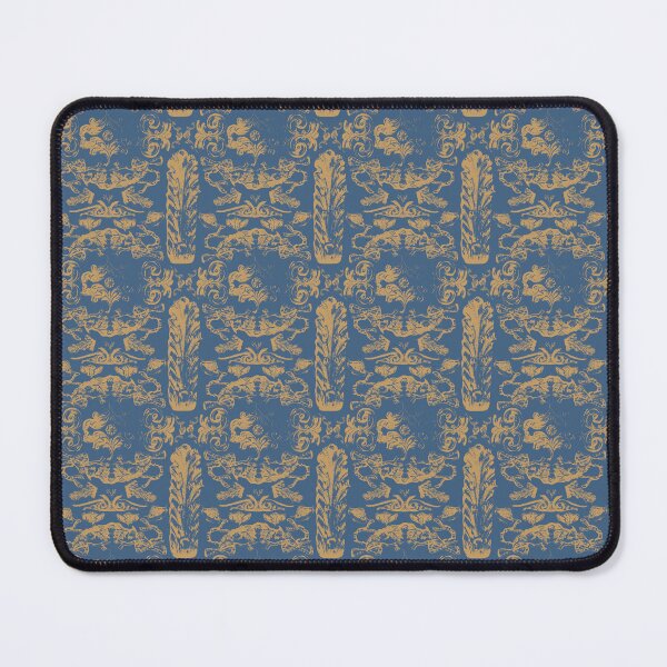 Item preview, Antique Furniture Decorations Linear Gold on Blue designed and sold by Digitalmyth's Designs.