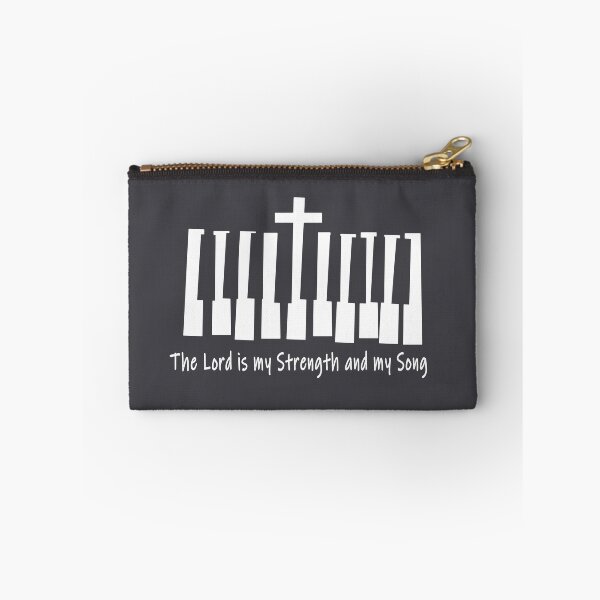 Item preview, The Lord Is My Strength and My Song Bible Verse Psalm 118:14 Christian Piano Cross Design designed and sold by ZechJohnRB.