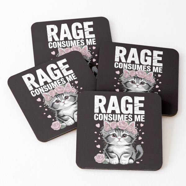 Item preview, Cute Cat Rage Consumes Me – Introvert Mood Funny Cat Meme designed and sold by Redgiant87x.