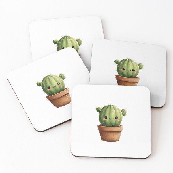 Item preview, Kawaii cute  happy Cacti sticker designed and sold by MendaciousMina.