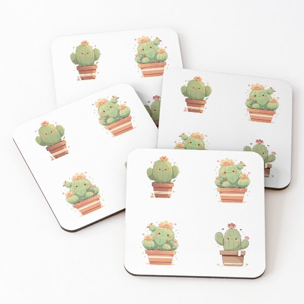 Item preview, Mini Kawaii cute happy Cacti sticker pack designed and sold by MendaciousMina.