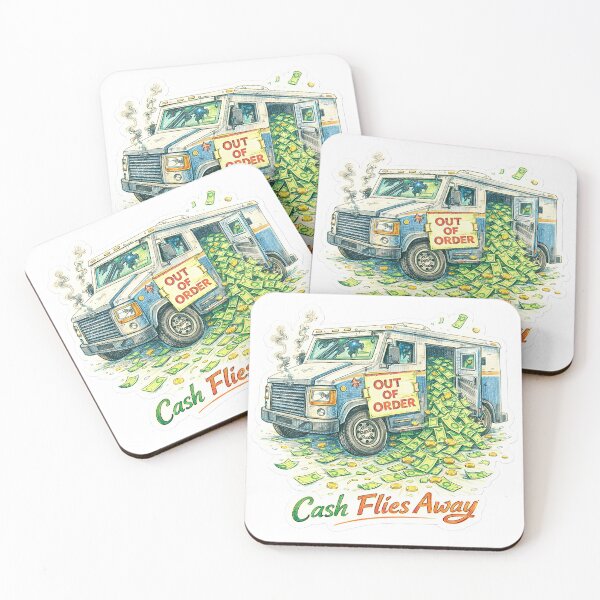 Item preview, Out of Order Armored Truck – Cash Flies Away Sticker designed and sold by Felixuss.