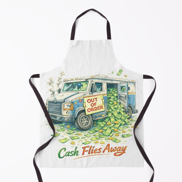 Item preview, Out of Order Armored Truck – Cash Flies Away Sticker designed and sold by Felixuss.