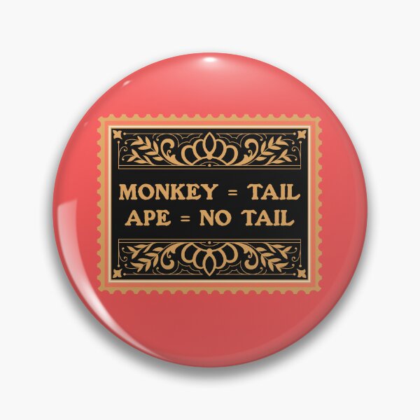 Item preview, Primatology - Monkey Tail Ape No Tail - Primatologist designed and sold by The Sticker Bureau.