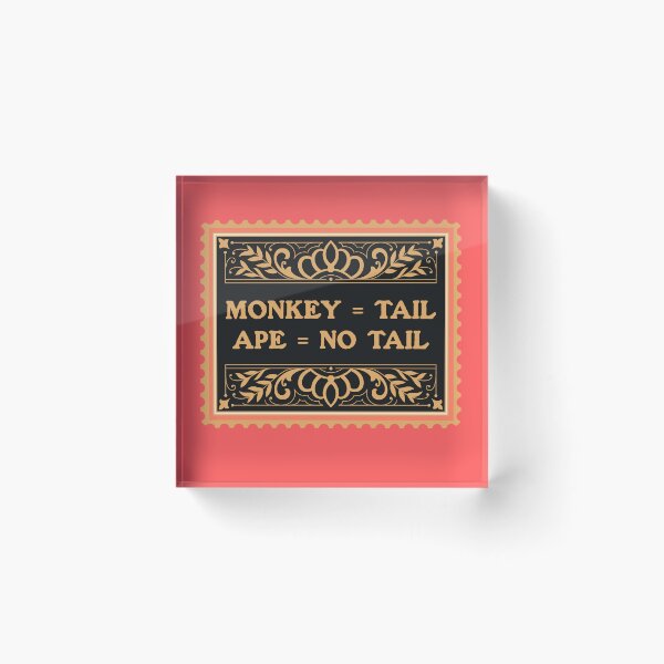 Item preview, Primatology - Monkey Tail Ape No Tail - Primatologist designed and sold by The Sticker Bureau.