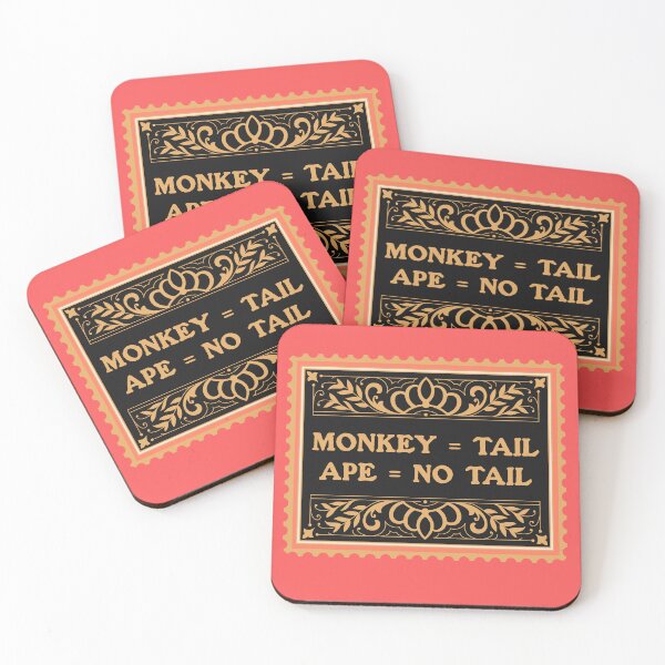 Item preview, Primatology - Monkey Tail Ape No Tail - Primatologist designed and sold by The Sticker Bureau.