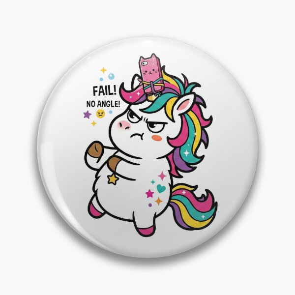 Item preview, Grumpy Unicorn Bad Selfie Fail Funny Cute Fantasy Meme designed and sold by brandByLea.