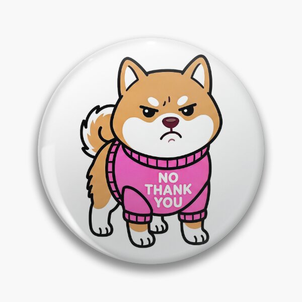Item preview, Grumpy Shiba Inu Dog No Thank You Introvert Humor Sassy designed and sold by brandByLea.