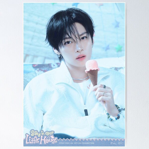 Item preview, Lee Know Minho Stray Kids Stay in our little house skz skzoo han changbin bang chan hyunjin felix seungmin IN kpop 5 star dominate world tour poster designed and sold by Kpop-Noona.