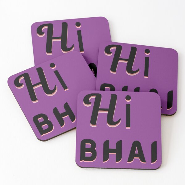Item preview, Hi bhai retro shadow typography  designed and sold by Dew  Drop wear.
