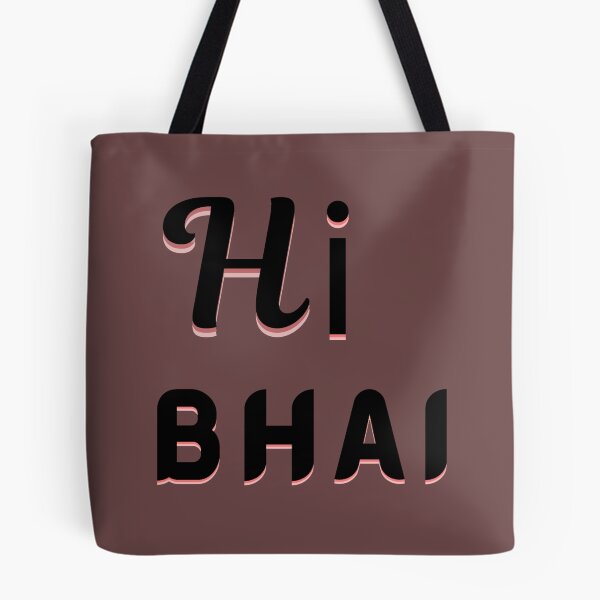 Item preview, Hi bhai retro shadow typography  designed and sold by Dew  Drop wear.