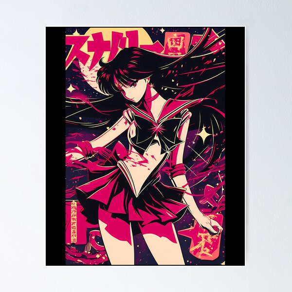Item preview, Sailor Mars Vaporwave City Nights designed and sold by MaggiePagac.