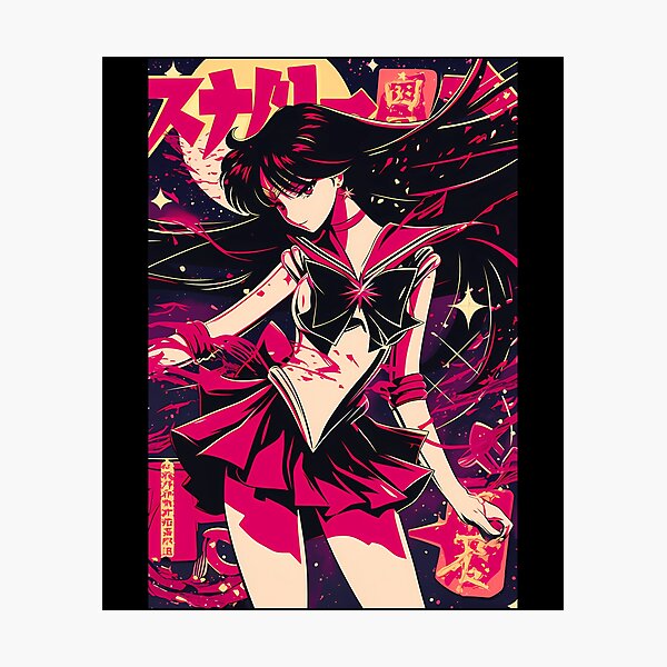 Artikelvorschau, Sailor Mars Vaporwave City Nights entworfen und verkauft von MaggiePagac.