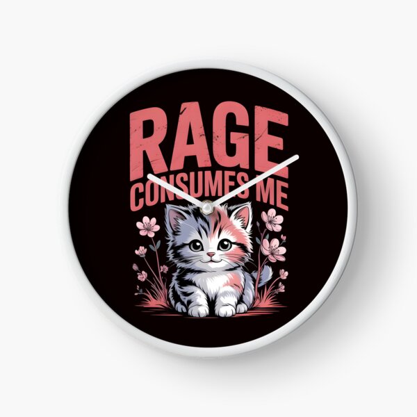 Item preview, Cute Cat Rage Consumes Me – Adorable Cat Lover Humor Meme designed and sold by Redgiant87x.