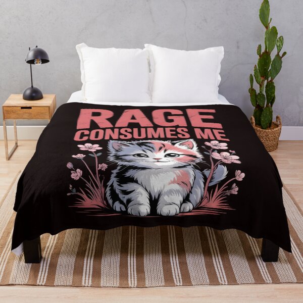 Item preview, Cute Cat Rage Consumes Me – Adorable Cat Lover Humor Meme designed and sold by Redgiant87x.