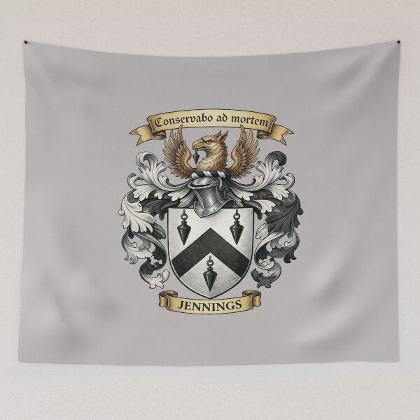 Item preview, The Jennings Family Coat of Arms designed and sold by BagTown Clans.