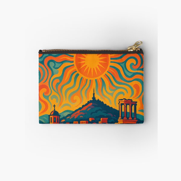 Item preview, Trippy Psychedelic Poster of Plovdiv | Neon Old Town Skyline | Surreal Bulgarian Cityscape Art designed and sold by PaintedPixels01.