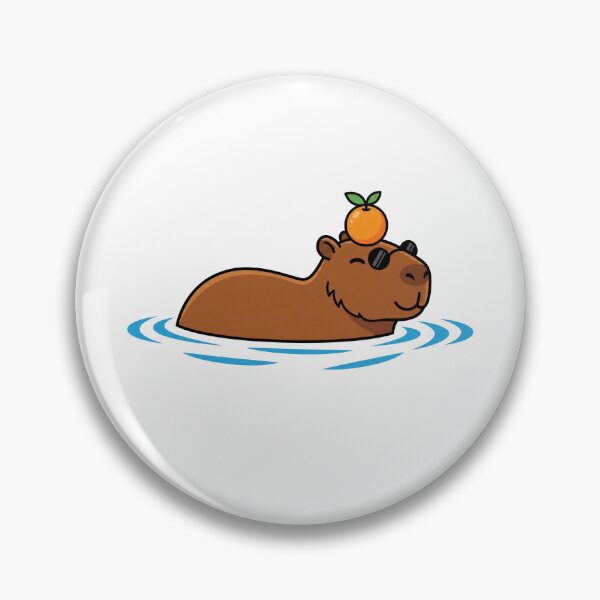 Item preview, Chill Capybara with Orange Sunglasses Zen Animal Meme designed and sold by brandByLea.