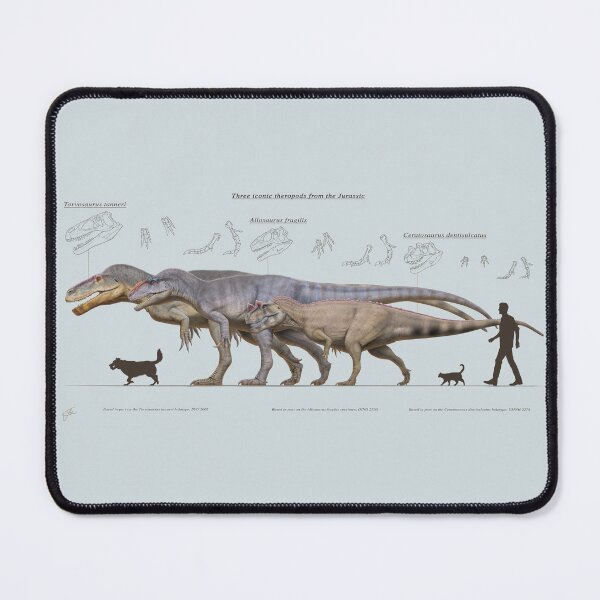 Item preview, Three iconic theropods from Jurassic designed and sold by paleoarteymas.