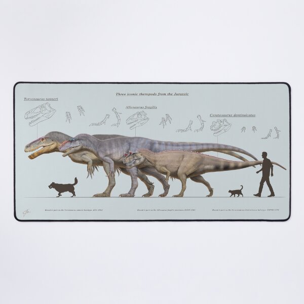 Item preview, Three iconic theropods from Jurassic designed and sold by paleoarteymas.