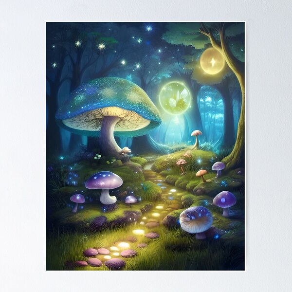 Item preview, Mushroom Forest Path designed and sold by SlothicornSArt.