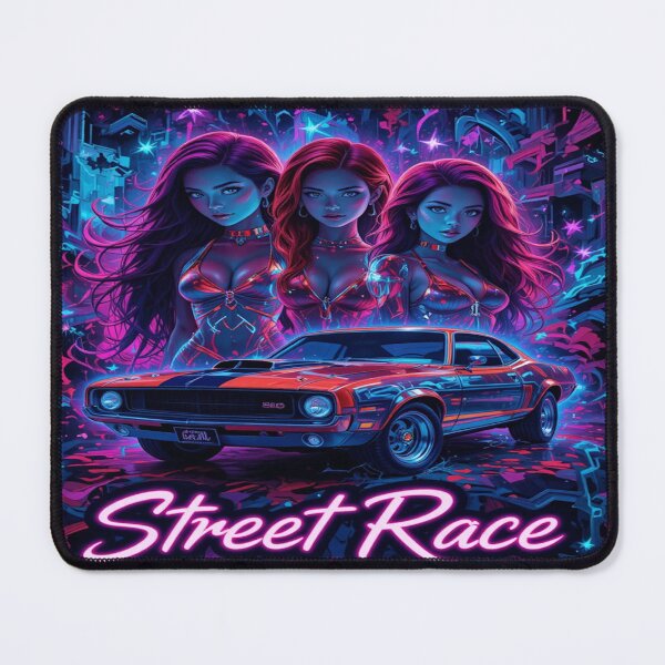 Item preview, Street Race in Neon Lights designed and sold by Hot4Shirt.