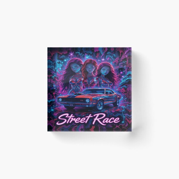 Item preview, Street Race in Neon Lights designed and sold by Hot4Shirt.