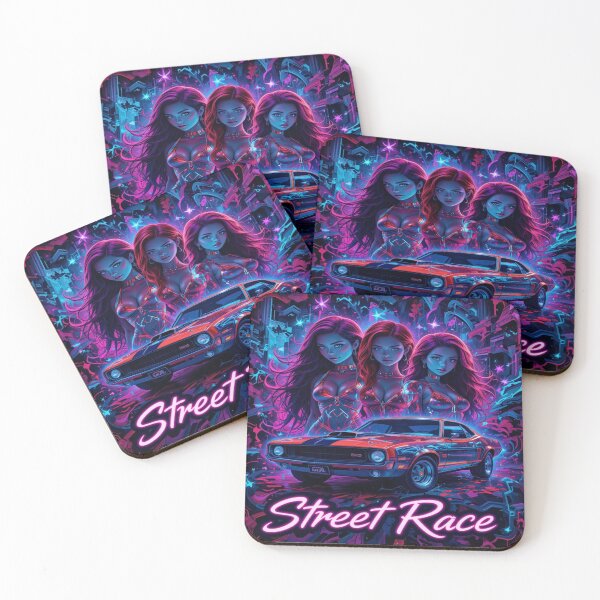 Item preview, Street Race in Neon Lights designed and sold by Hot4Shirt.