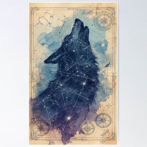 Item preview, Wolf Constellation C designed and sold by AbstractAnom.