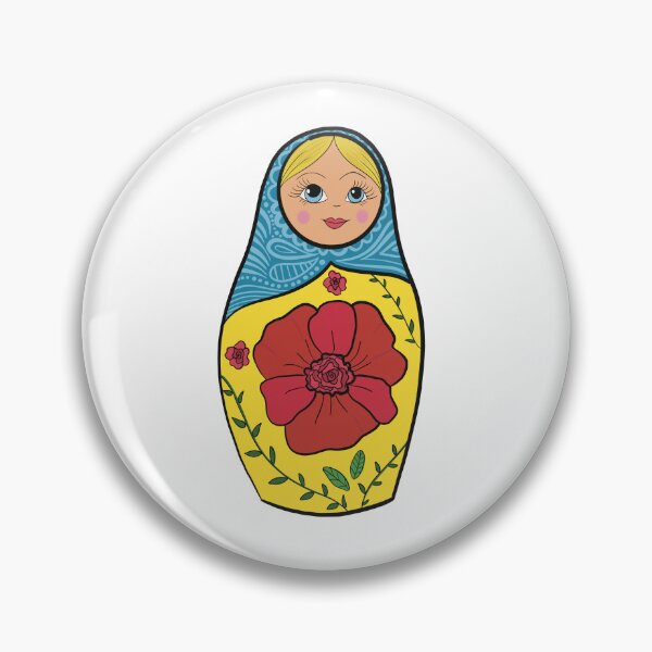 Item preview, Cute Matryoshka Doll Sticker – Colorful Russian Nesting Doll Folk Art Vinyl Decal designed and sold by AlyonaCo.