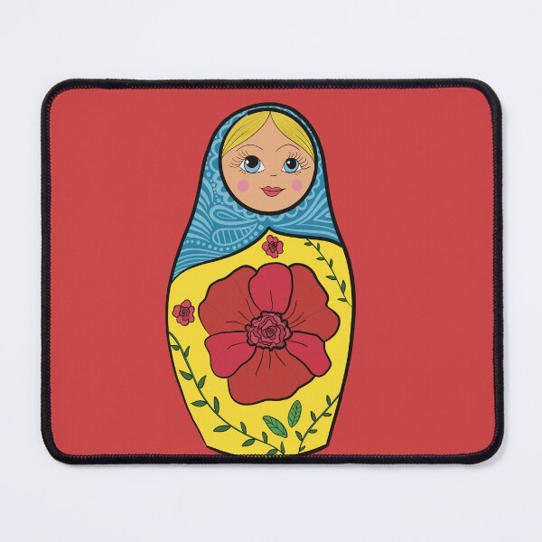 Item preview, Cute Matryoshka Doll Sticker – Colorful Russian Nesting Doll Folk Art Vinyl Decal designed and sold by AlyonaCo.