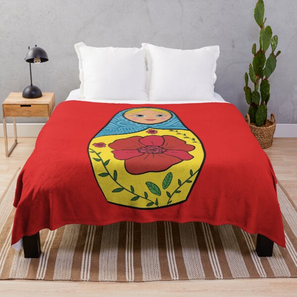 Item preview, Cute Matryoshka Doll Sticker – Colorful Russian Nesting Doll Folk Art Vinyl Decal designed and sold by AlyonaCo.
