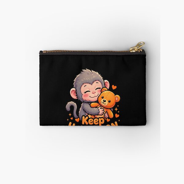 Item preview, Keep Holding ON Monkey Teddy Bear Hug Support Encouragement designed and sold by SofenArt.