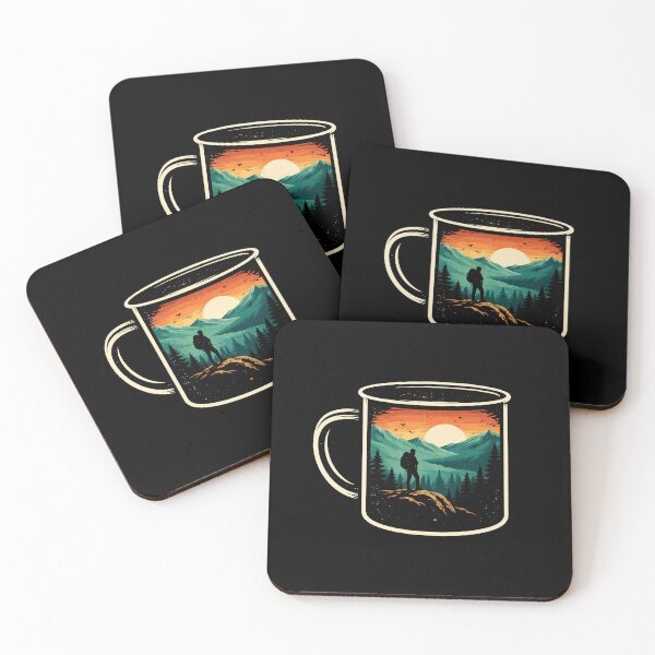 Item preview, Vintage Camping Mug Mountain Hiker designed and sold by SOUFIANE1991.